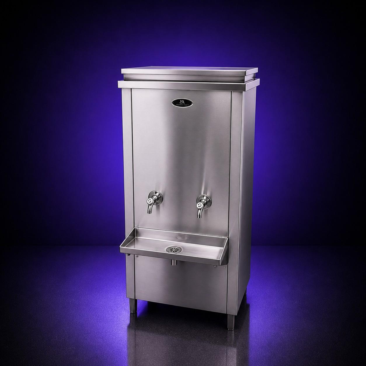 Water Cooler Stainless Steel Silver 90L